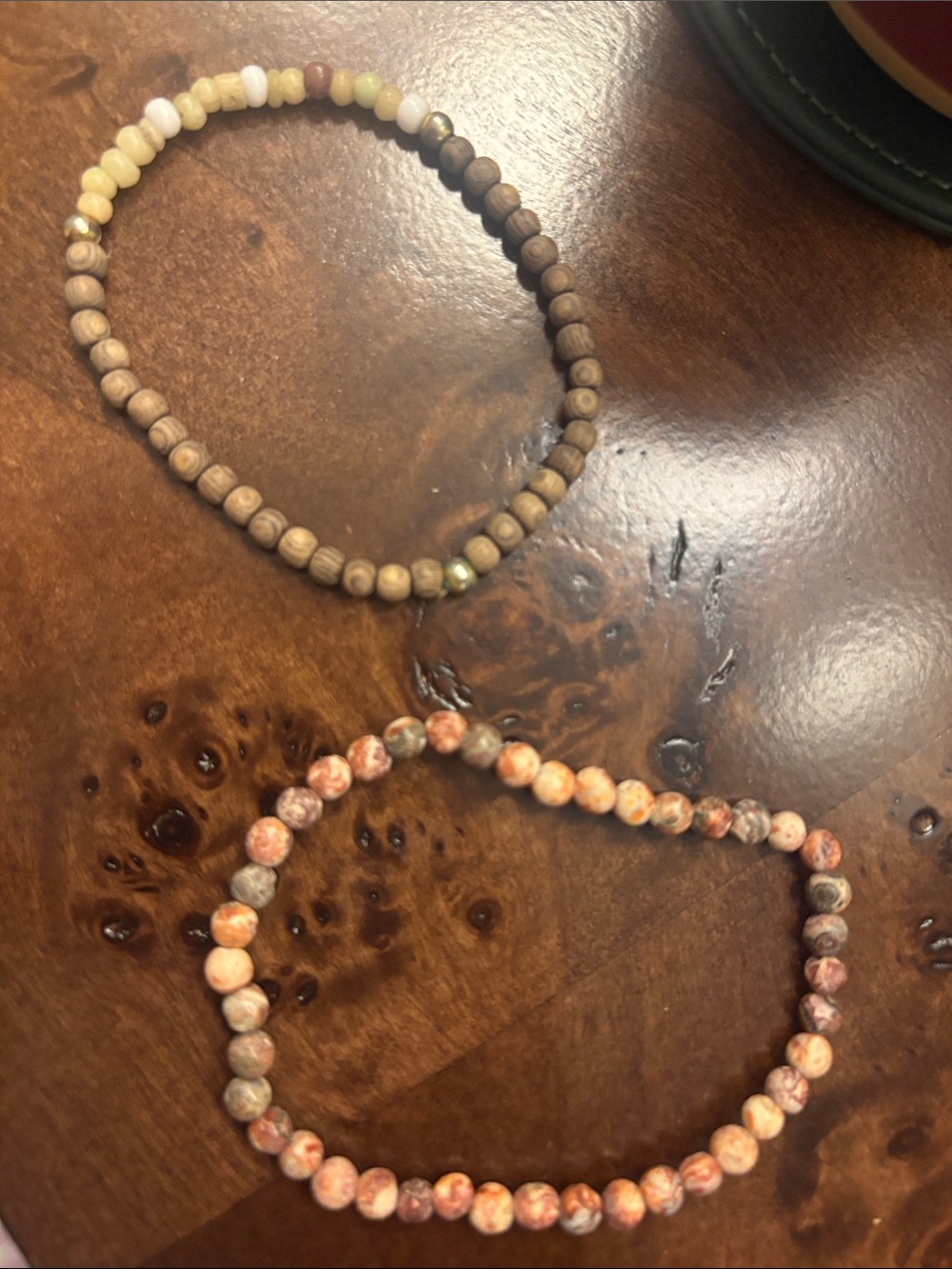 Natural Beaded Stretch Bracelet Set - Earth Tones